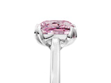 White gold Fancy Pink Cushion Cut Diamond Solitaire Ring with Flower Prong Setting and Classic Band_41