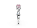 White gold Fancy Pink Cushion Cut Diamond Solitaire Ring with Four-Prong Setting and Twisted Pavé Band_35