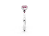 White gold Fancy Pink Cushion Cut Diamond Solitaire Ring with Thin Band and Prong Setting_18