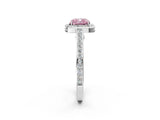 White gold Fancy Pink Cushion  Cut Halo Pave Split Shank Prong Setting Ring_68