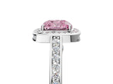 White gold Fancy Pink Cushion  Cut Halo Pave Split Shank Prong Setting Ring_72