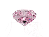 White gold Fancy Pink Cushion Cut Halo Round Diamond Solitaire Ring with Pavé Band and Four-Prong Setting_3