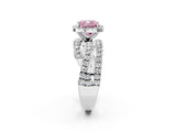 White gold Fancy Pink Cushion  Cut Halo Split Shank Prong Setting Ring_14