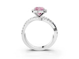White gold Fancy Pink Cushion  Cut Halo Split Shank Prong Setting Ring_15