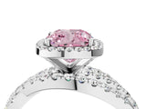 White gold Fancy Pink Cushion  Cut Halo Split Shank Prong Setting Ring_16