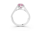 White gold Fancy Pink Cushion Cut Solitaire Cathedral Diamond Engagement Ring with Channel-Set Band and Four-Prong Setting_18