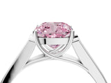 White gold Fancy Pink Cushion Cut Solitaire Cathedral Diamond Engagement Ring with Channel-Set Band and Four-Prong Setting_19