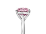 White gold Fancy Pink Cushion Cut Solitaire Diamond Ring with Six-Prong Setting and Classic Band_37