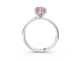 White gold Fancy Pink Cushion  Cut Solitaire Engagement Ring with Four-Prong Setting and Classic Band_23