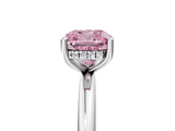White gold Fancy Pink Cushion  Cut Solitaire Engagement Ring with Four-Prong Setting and Classic Band_25