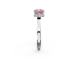 White gold Fancy Pink Cushion  Cut Solitaire Engagement Ring with Four-Prong Setting on a Classic Band_22