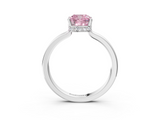 White gold Fancy Pink Cushion  Cut Solitaire Engagement Ring with Four-Prong Setting on a Classic Band_23