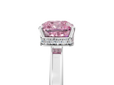 White gold Fancy Pink Cushion  Cut Solitaire Engagement Ring with Four-Prong Setting on a Classic Band_25