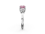 White gold Fancy Pink Cushion  Cut Solitaire Floral Diamond Ring with Four-Prong Setting_39