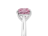 White gold Fancy Pink Cushion  Cut Solitaire Ring with Cathedral Band and Four-Prong Setting_58