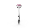 White gold Fancy Pink Cushion  Cut Solitaire Ring with Cathedral Band and Four-Prong Setting_61