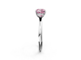 White gold Fancy Pink Cushion  Cut Solitaire Ring with Thin Band and Four-Prong Setting_18