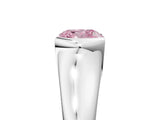 White gold Fancy Pink Cushion Cut Solitaire Tension Set Diamond Ring with Split Shank Band_40