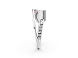 White gold Fancy Pink Cushion Cut Solitaire Tension-Set Diamond Split Shank Ring_2