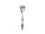White gold Fancy Pink Cushion  Cut Solitaire Twist Band Ring with Four-Prong Setting_22