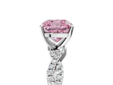 White gold Fancy Pink Cushion Cut Solitaire Twisted Pave Band with Four-Prong Setting_20