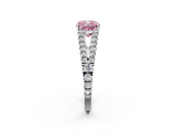 White gold Fancy Pink Cushion  Cut Split Shank Pave Diamond Engagement Ring with Four-Prong Setting_26