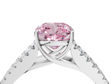 White gold Fancy Pink Cushion  Cut Split Shank Pave Diamond Engagement Ring with Four-Prong Setting_28