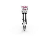 White gold Fancy Pink Cushion  Cut Three-Stone Channel Set Ring with Bar Prongs_64