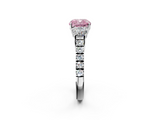White gold Fancy Pink Cushion  Cut Three-Stone Diamond Pave Band with Prong Setting_39
