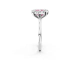 White gold Fancy Pink Cushion  Diamond Cluster Halo Solitaire with Four-Prong Setting_108