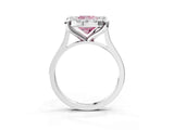 White gold Fancy Pink Cushion  Diamond Cluster Halo Solitaire with Four-Prong Setting_109