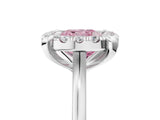 White gold Fancy Pink Cushion  Diamond Cluster Halo Solitaire with Four-Prong Setting_111