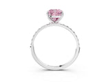 White gold Fancy Pink Cushion  Diamond Pavé Band with Six-Prong Setting_30