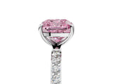 White gold Fancy Pink Cushion  Diamond Pavé Band with Six-Prong Setting_32