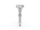 White gold Fancy Pink Cushion  Halo Diamond Engagement Ring with Split Shank and Four-Prong Setting_63