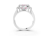 White gold Fancy Pink Cushion  Halo Diamond Engagement Ring with Split Shank and Four-Prong Setting_64