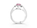 White gold Fancy Pink Cushion  Halo Pavé Diamond Engagement Ring with Bezel Setting_51