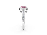 White gold Fancy Pink Cushion  Halo Pavé Diamond Engagement Ring with Bezel Setting_51