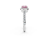 White gold Fancy Pink Cushion  Halo Pavé Diamond Engagement Ring with Four-Prong Setting_28