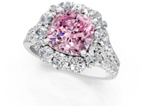 White gold Fancy Pink Cushion  Halo Split Shank Diamond Engagement Ring with Pave Band and Four-Prong Setting_55