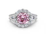 White gold Fancy Pink Cushion  Halo Split Shank Diamond Engagement Ring with Prong Setting_20