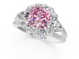 White gold Fancy Pink Cushion  Halo Split Shank Diamond Engagement Ring with Prong Setting_21