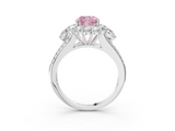 White gold Fancy Pink Cushion  Halo Split Shank Diamond Engagement Ring with Prong Setting_23