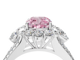 White gold Fancy Pink Cushion  Halo Split Shank Diamond Engagement Ring with Prong Setting_24