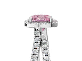 White gold Fancy Pink Cushion  Halo Split Shank Diamond Ring with Pavé Setting_43