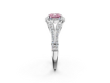 White gold Fancy Pink Cushion  Halo Split Shank Diamond Ring with Prong Setting_22