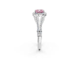 White gold Fancy Pink Cushion  Halo Split Shank Pave Diamond Ring with Four-Prong Setting_51