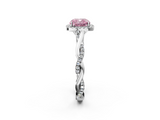 White gold Fancy Pink Cushion  Halo Twist Band Solitaire Ring_22