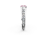 White gold Fancy Pink Cushion  Solitaire Bezel-Set Diamond Ring with Channel-Set Band_39