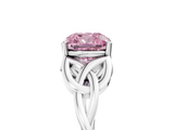 White gold Fancy Pink Cushion  Solitaire Celtic Knot Engagement Ring with Four-Prong Setting_43